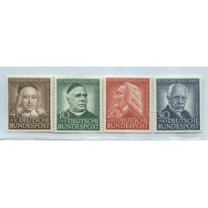 ALEMANIA OCCIDENTAL 1953 Yv 59/62 SERIE COMPLETA DE ESTAMPILLAS NUEVAS MINT 110 EUROS